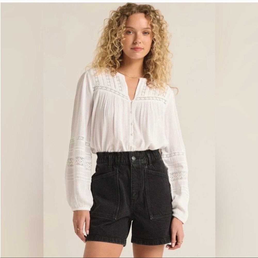 Z Supply white peasant top